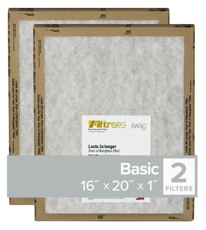 Filtrete Basic MERV 2 Air Filter, 1-In x 16-In x 20-In