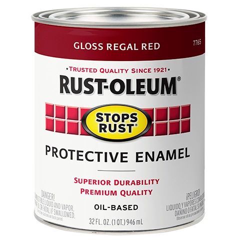 Rust-Oleum Stops Rust Gloss Regal Red Brush-On Paint, 1-Qt