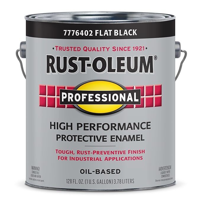 Rust-Oleum Black High Performance Enamel Flat, 1-Gal