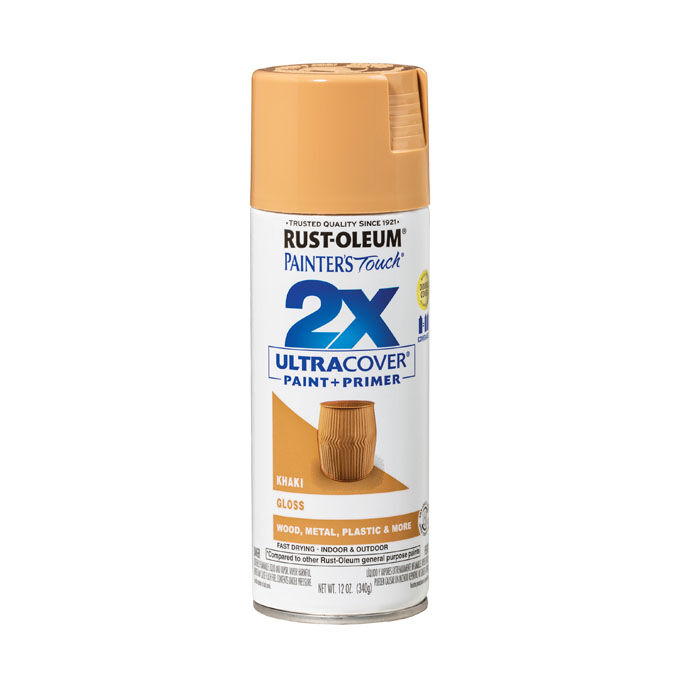 Rust-Oleum 2X Ultra Cover Gloss Khaki Spray Paint, 12-Oz
