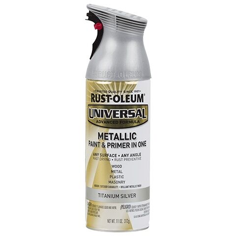 Rust-Oleum Universal Metallic Titanium Silver Premium Spray Paint, 11-Oz