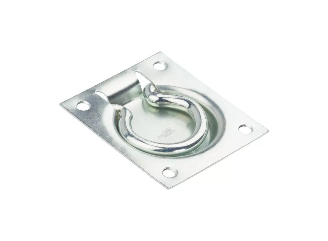 National Hardware Zinc Plated Flush Ring Pull, 3-In x 3-1/2-In
