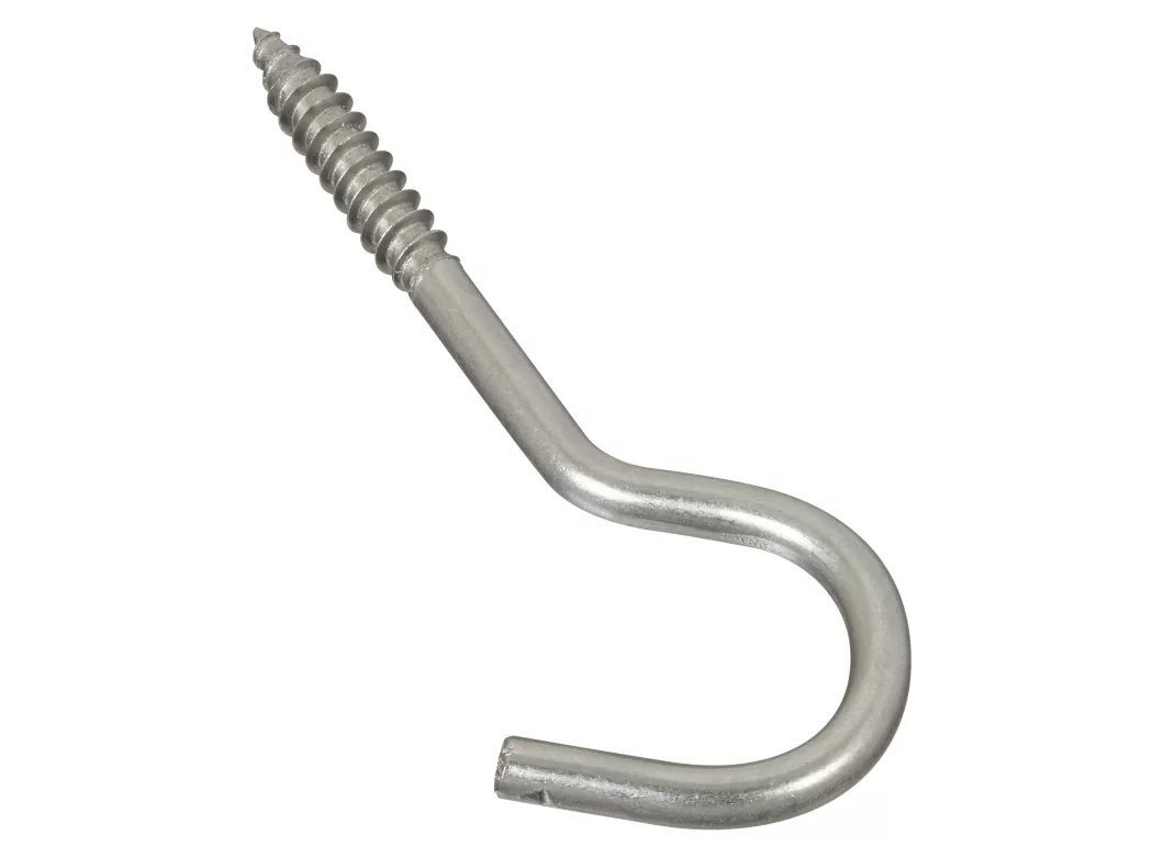 National Hardware Stainless Steel Screw Hook, 1/4-In x 4-1/4-In