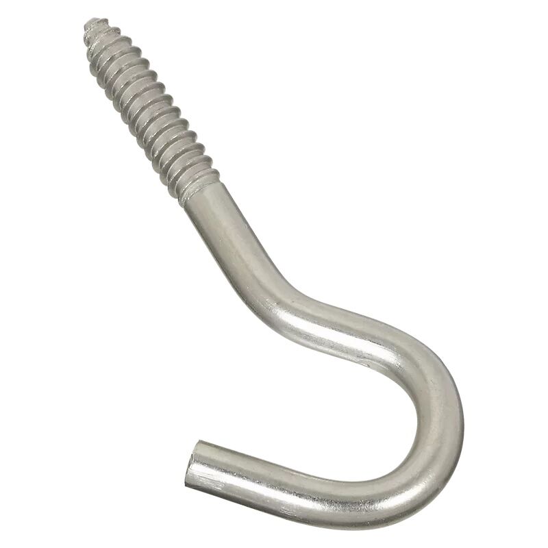 National Hardware Stainless Steel Screw Hook, 3/8-In X 4 7/8-In