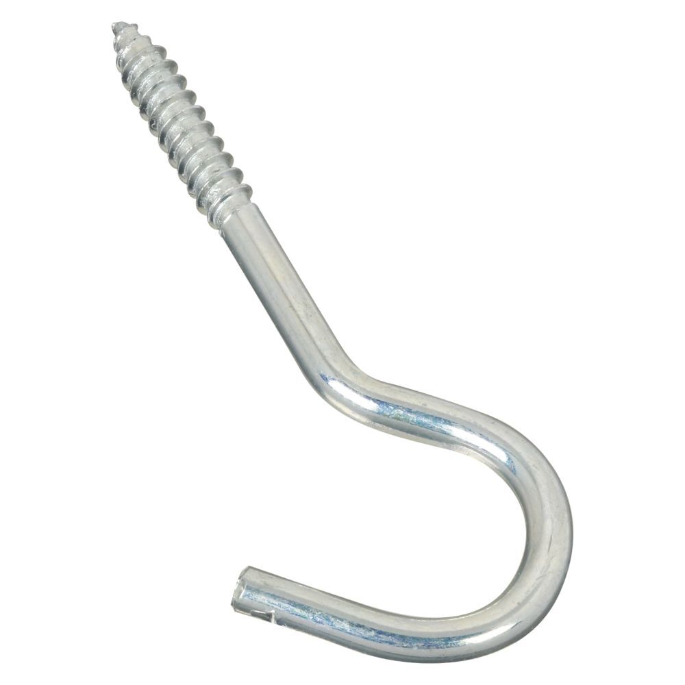 National Hardware Zinc Plated Screw Hook, 1/4-In x 4 1/4-In