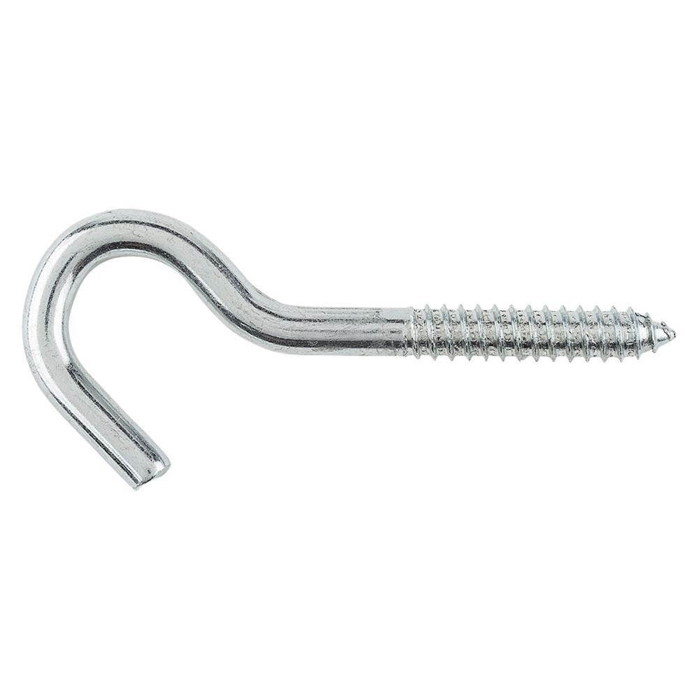 National Hardware Zinc Plated Screw Hook, 3/8-In x 4 7/8-In
