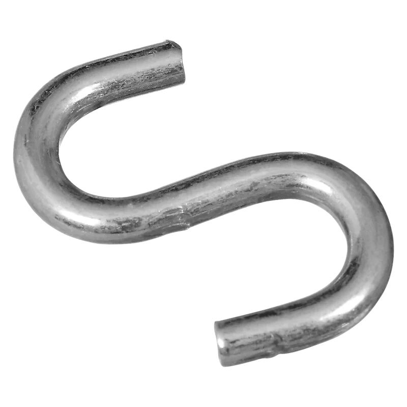 National Hardware Zinc Plated Open S Hook, 1-1/2-In