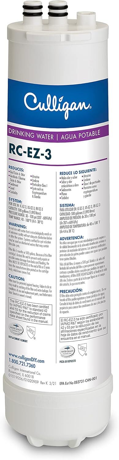 Culligan Advanced Replacement Filter RC-EZ-3 For All EZ Change Water Filter Systems