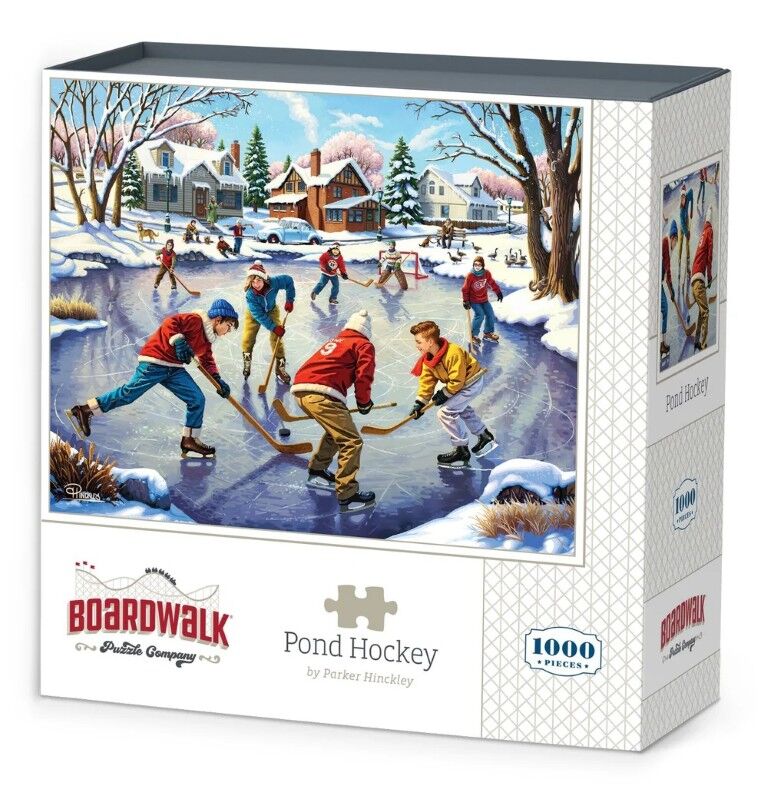 Boardwalk Puzzle Company Pond Hockey Puzzle, 1000-Pc