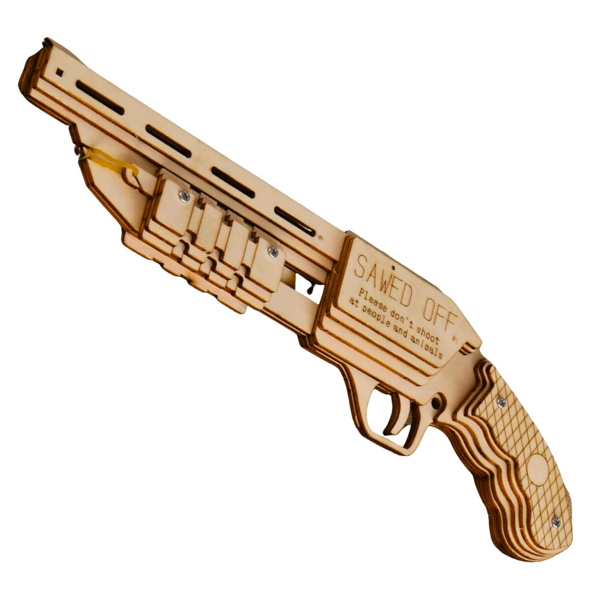 Caliber Gourmet 3D Shotgun Wood Puzzle Rubber Band Gun