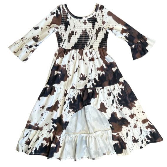 Shea Baby Kids' Cowprint High Low Dress