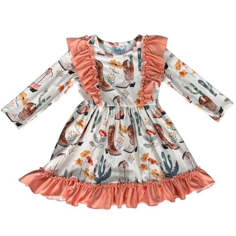 Shea Baby Kids' Cactus Ruffle Dress