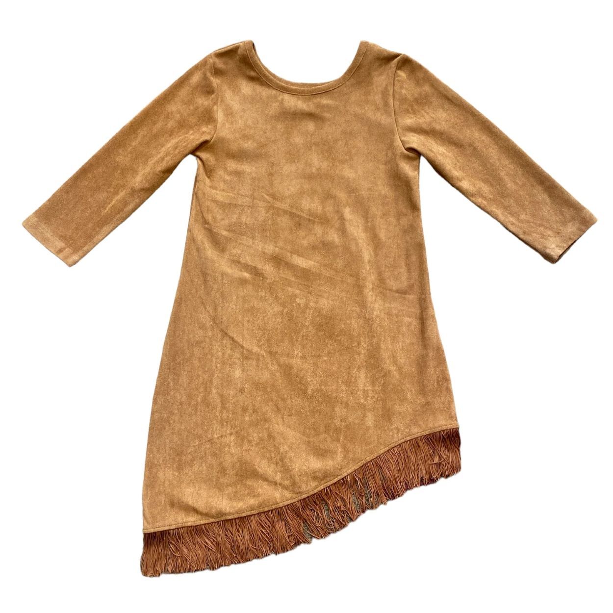 Shea Baby Kids' Long Sleeve Suede Dress
