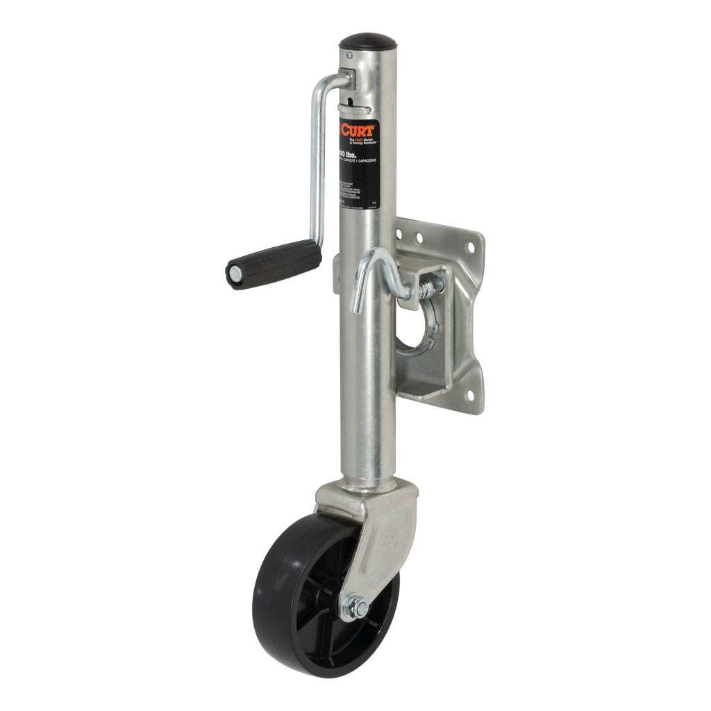 Curt Marine Jack with 6-In Wheel, 1000-Lb, 10-In Travel