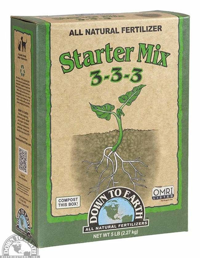 Down To Earth Starter Mix 3-3-3 Fertilizer - 5 lb