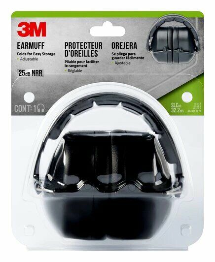 3M Black Folding Earmuff