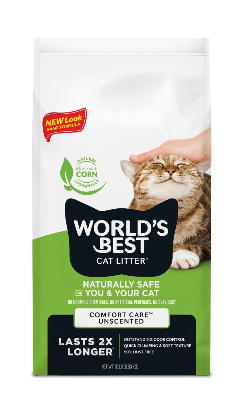 World's Best Cat Litter Comfort Care Unscented Cat Litter, 28-Lb
