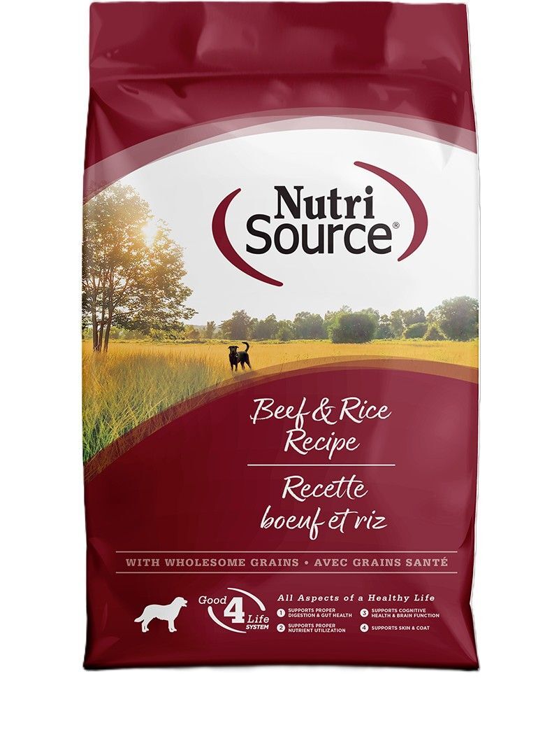 NutriSource Beef & Rice Recipe Dog Food, 5-Lb