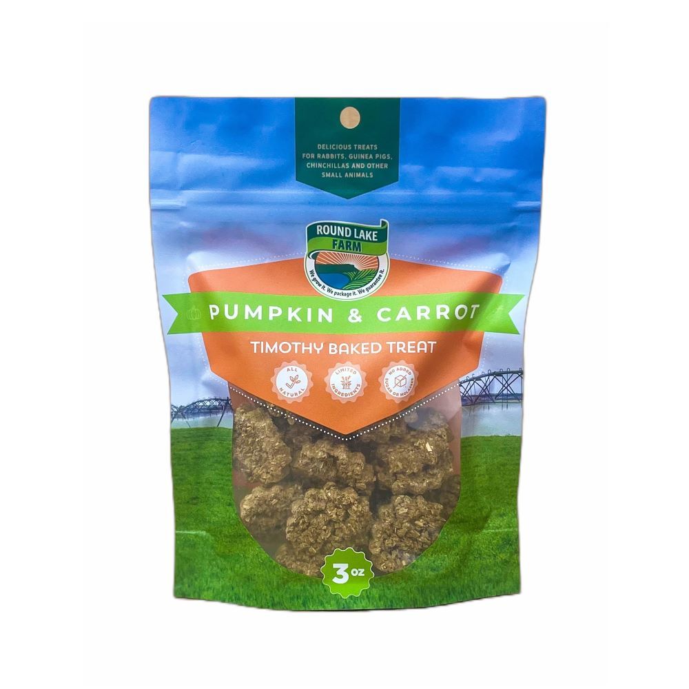 Round Lake Farms Pumpkin & Carrot Timothy Baked Treats, 3-Oz
