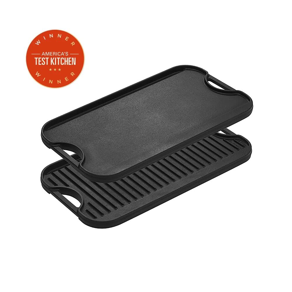 Lodge Cast Iron Pro-Grid Reversible Grill/Griddle, 20-In x 10 1/2-In