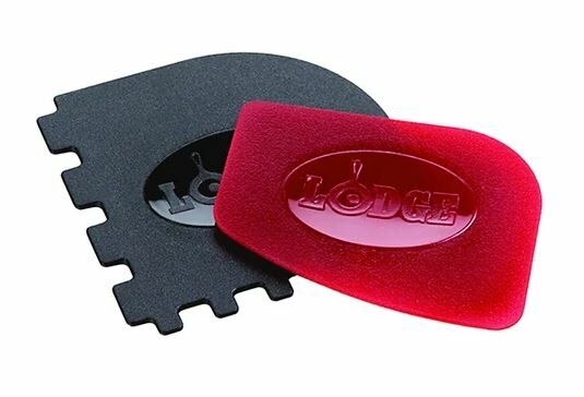 Lodge Red & Black Pan Scraper, 2 Pack - Polycarbonate