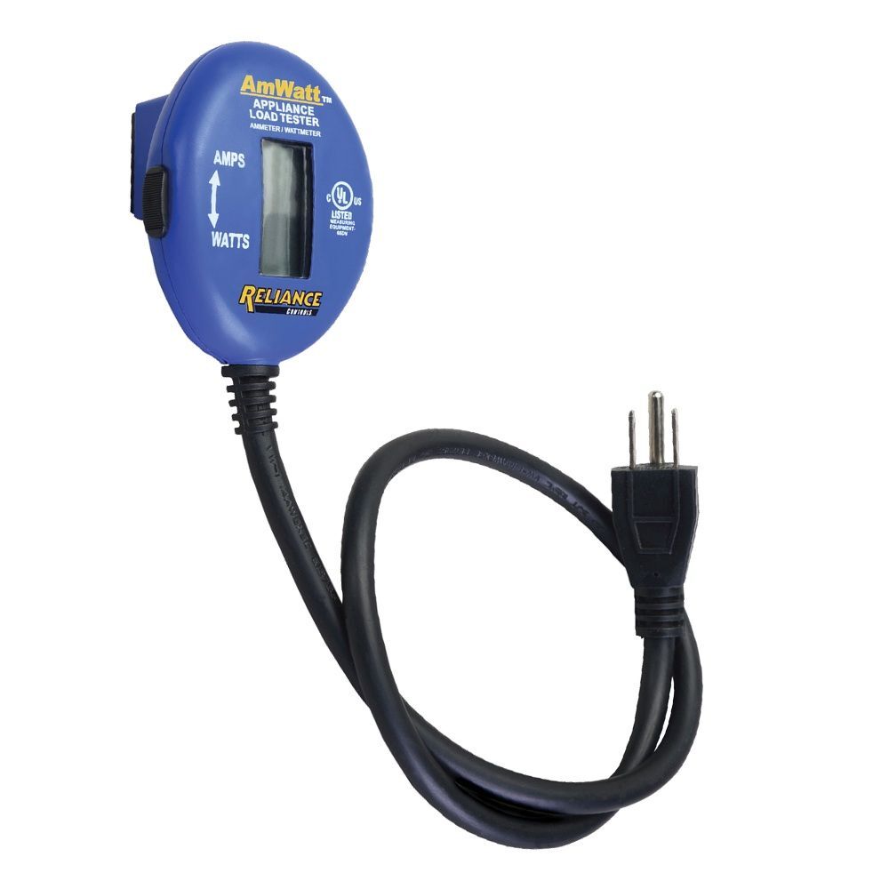 Reliance Controls Blue AmWatt Plug-In Appliance Load Tester