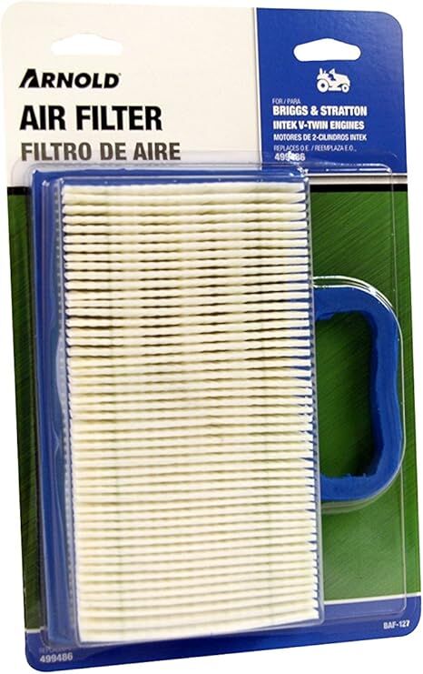 Arnold Briggs & Stratton Paper Air Filter for Intek V-Twin Engines, 7 1/4 X 6 X 1 1/2-In