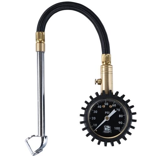 Bulldog Winch 0-100 PSI Analog Air Pressure Gauge