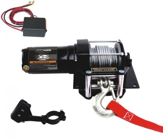 Bulldog Winch 3K ATV Winch With Wire Rope And Roller Fairlead