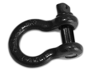 Bulldog Winch 9.5k Black WLL Shackle, 3/4-In