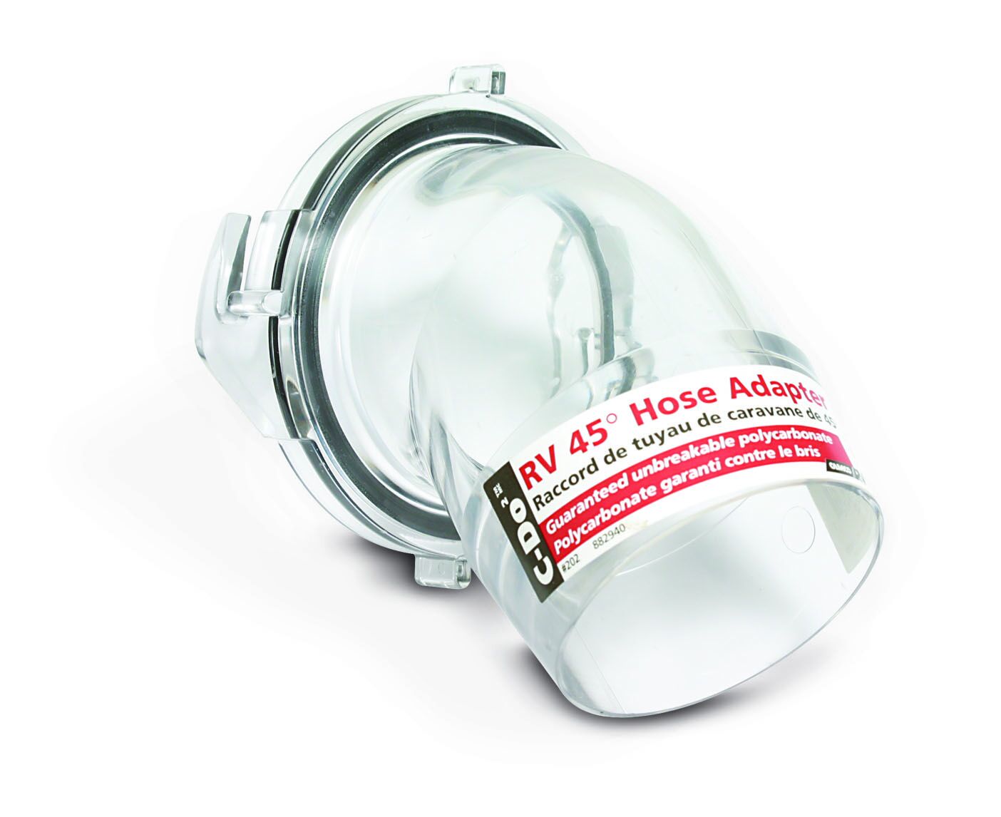 Sewer Fitting- C-Do 2 Clear 45 Degree Hose Adapter