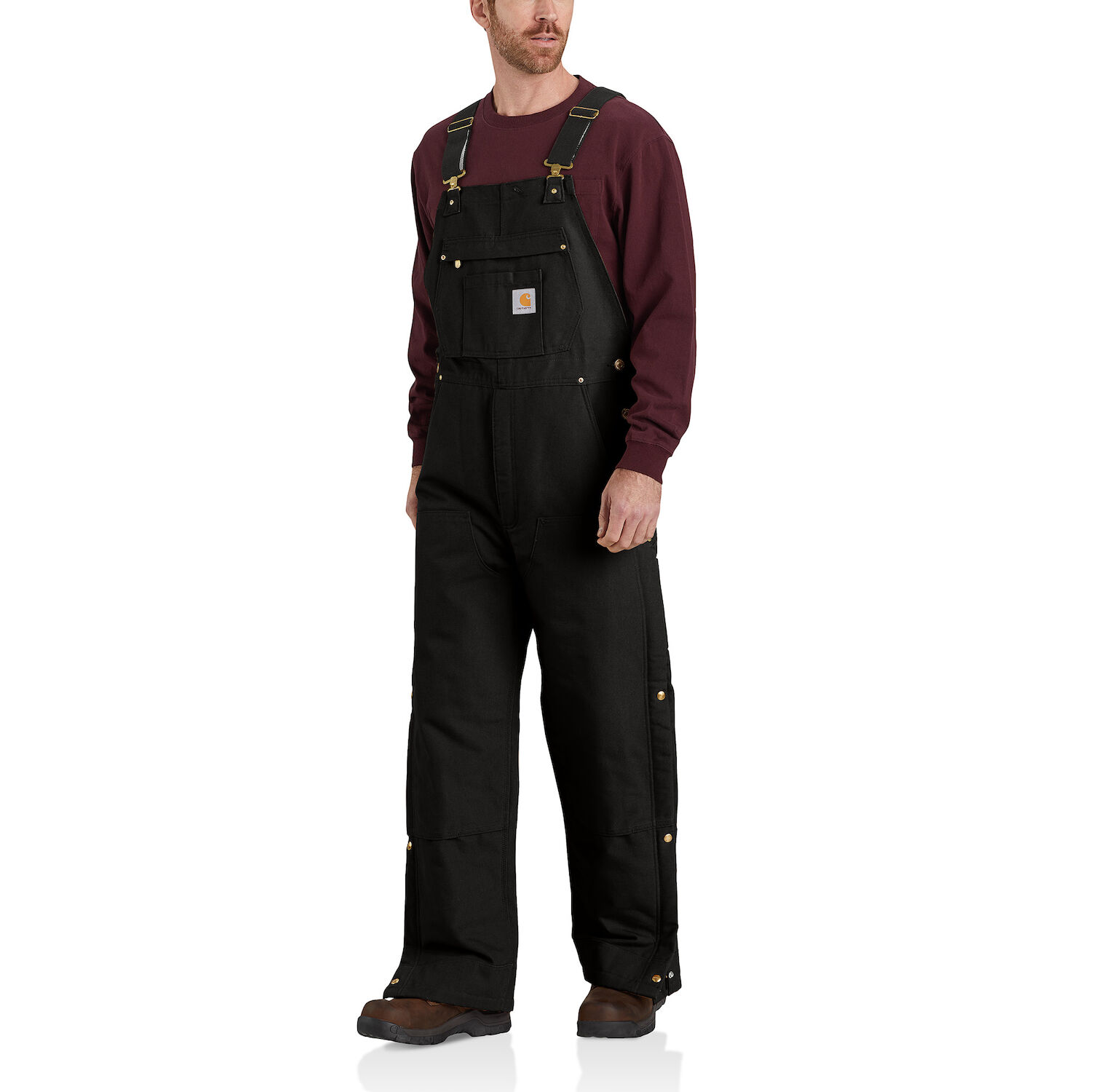 Carhartt Men's Loose Fit Firm Duck Insulated Bib Overall 