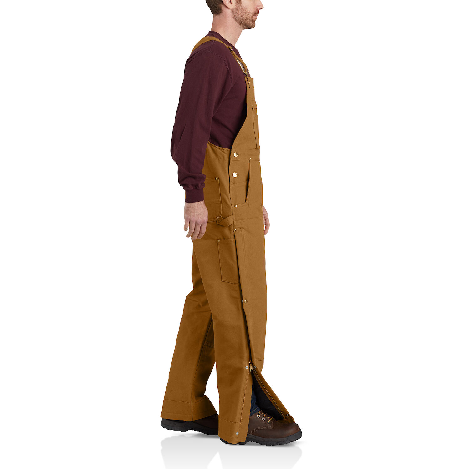 Carhartt Men's Loose Fit Firm Duck Insulated Bib Overall 