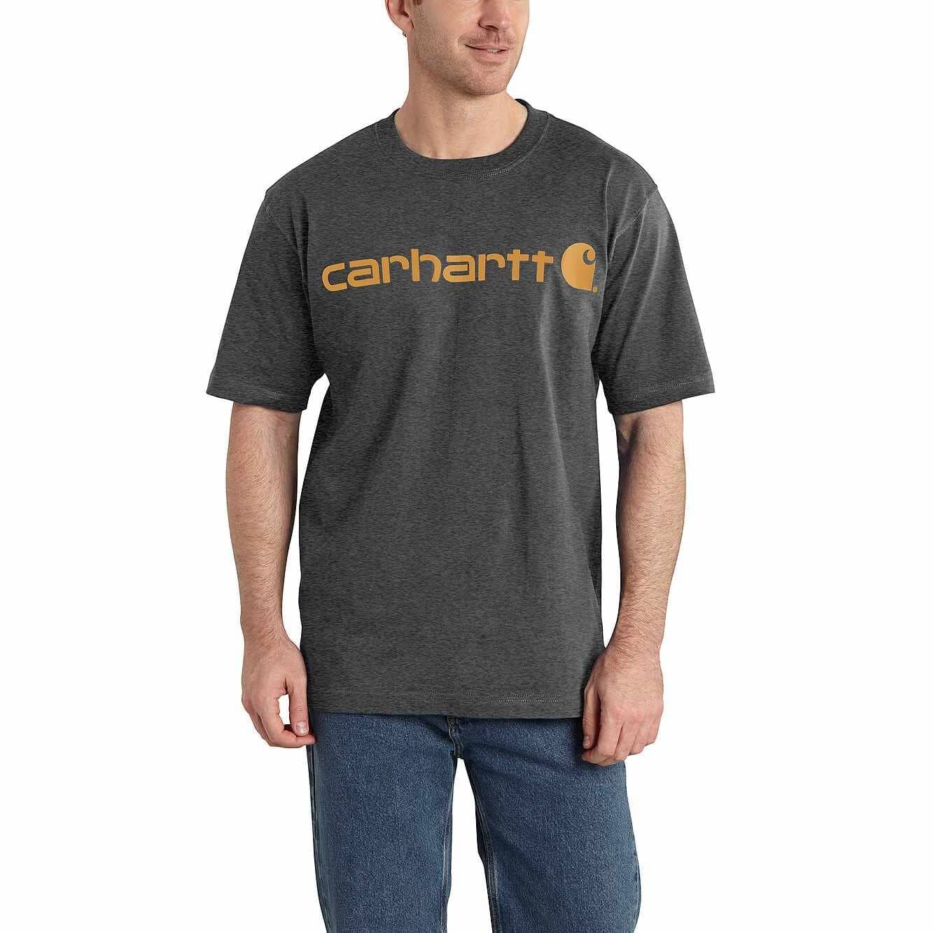 Carhartt Men's Loose Fit Heavyweight Short Sleeve Logo Graphic T-Shirt