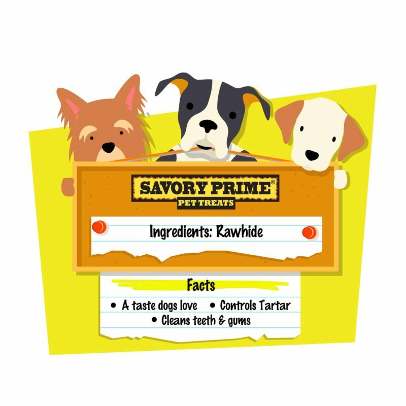 Savory Prime Pet Treats Pressed Natural Bone, 6.5-In