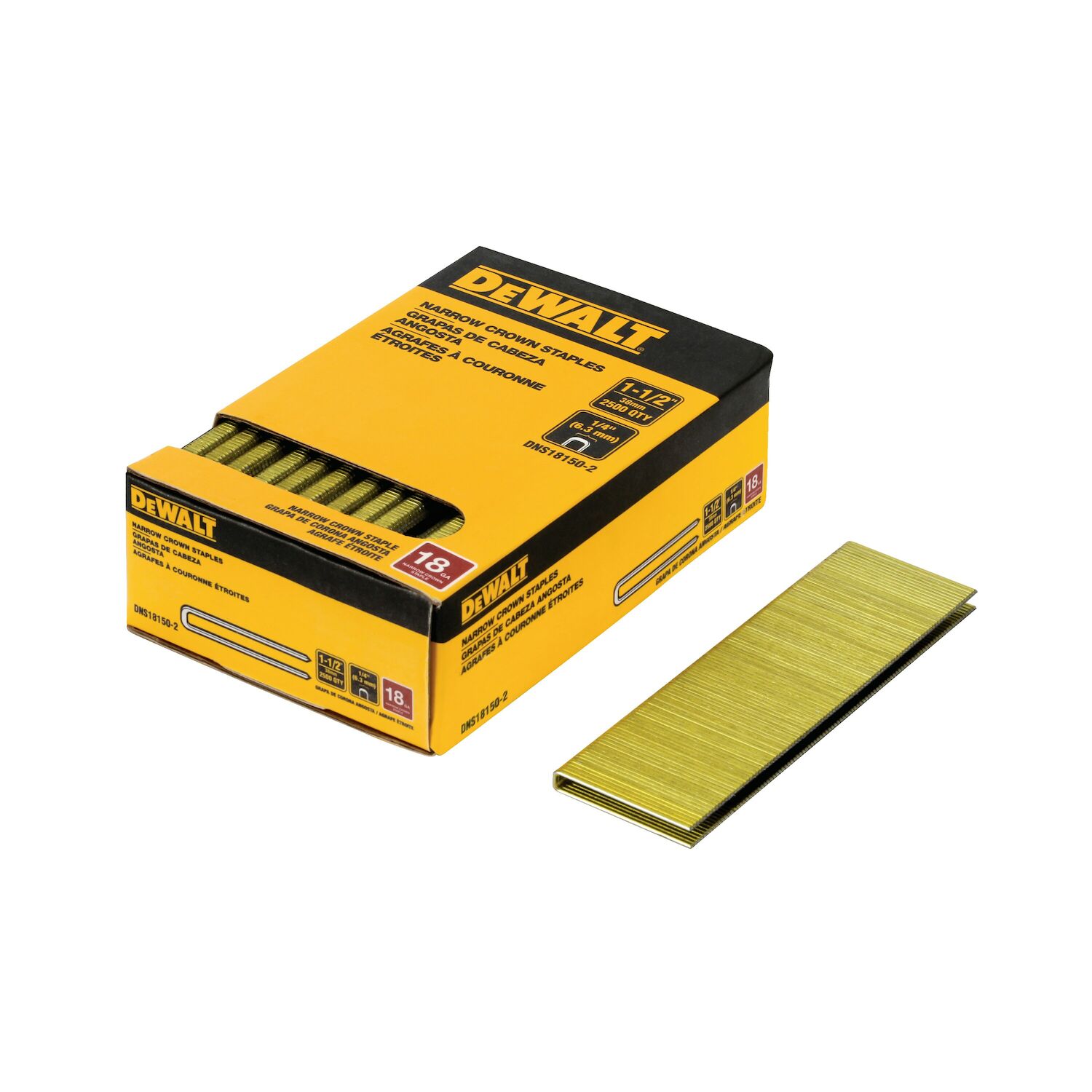 DeWALT 18 Ga 1/4" Narrow Crown Finish Staples