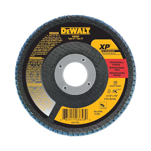 DEWALT XP High Density Flap Disc Type 27, 4-1/2-In x 5/8-11-In, 80-Grit