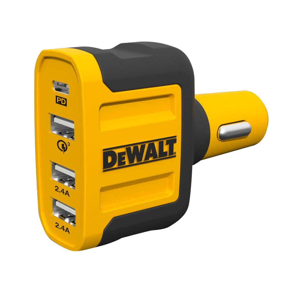 DeWalt 4 Port Car Cell Phone Charger 