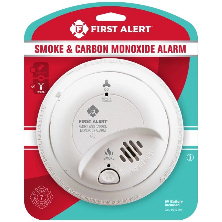 First Alert Electrochemical Smoke & Carbon Monoxide Detector With Battery Backup