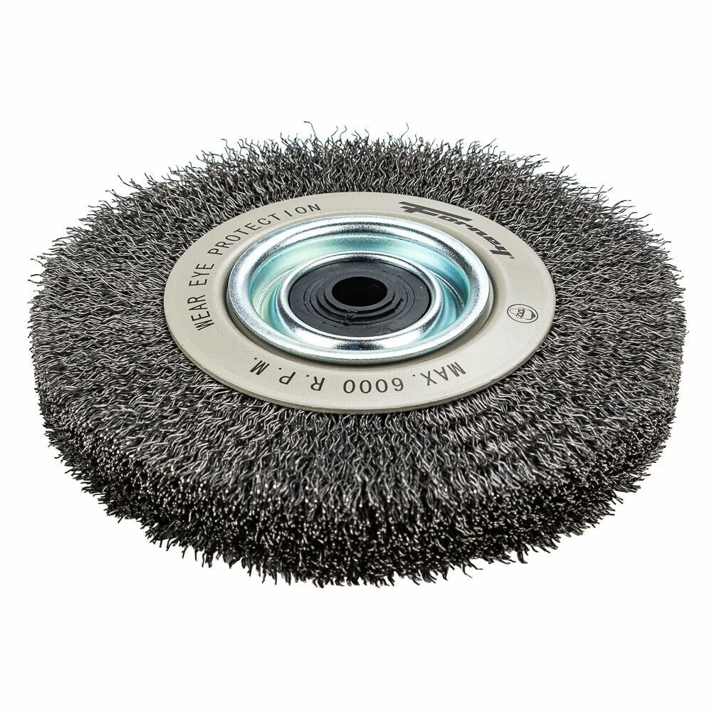 Command Pro Wire Wheel Crimped, 6" X 0.014" X 1/2" - 5/8"