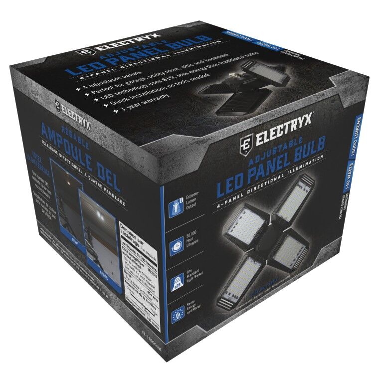 Electryx 140 Watt Daylight Adjustable 4-Panel LED Bulb