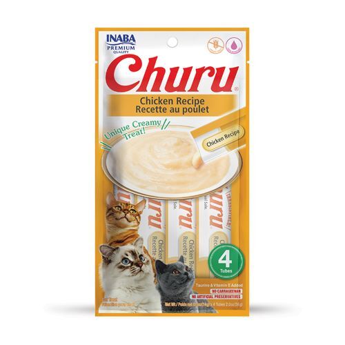 Inaba Churu Chicken Recipe Cat Treats, 4-Pk