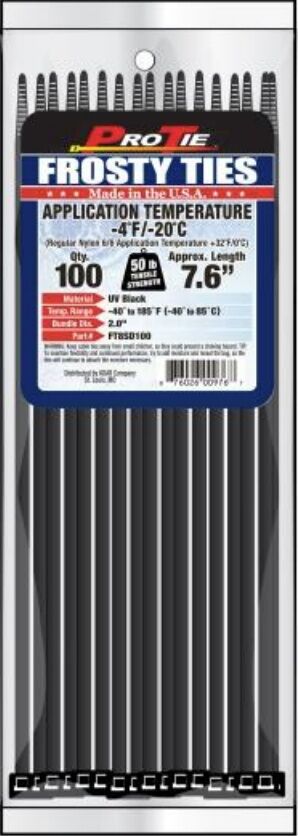 Pro Tie Frosty Ties Cable Ties, 50-Lb, 14-In, 100-Pk