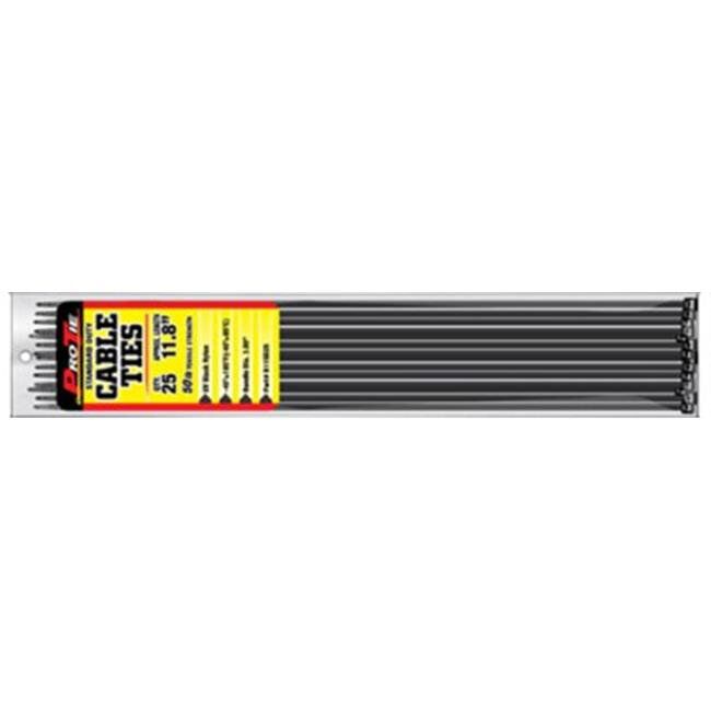 Pro Tie Natural Standard Duty 50-Lb Tensile Strength 11.8-In Cable Ties, 25-Pk