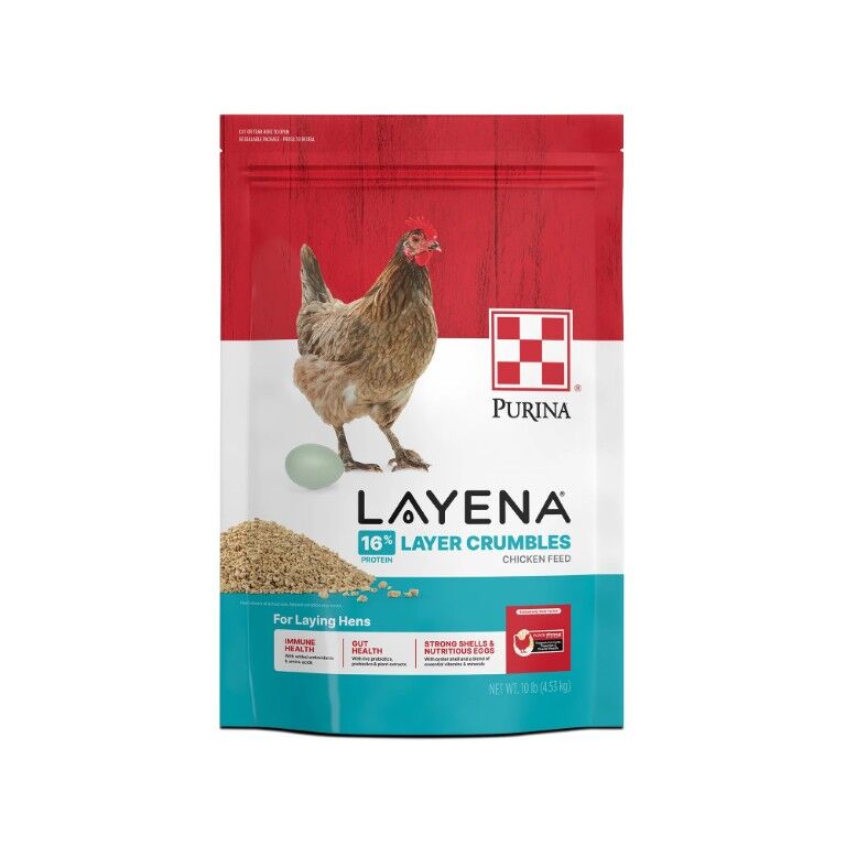 Purina Layena Crumbles 16% Layer Hen Feed, 10-Lb
