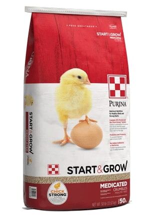 Purina Start & Grow Chick Feed Medicated, 50-Lb