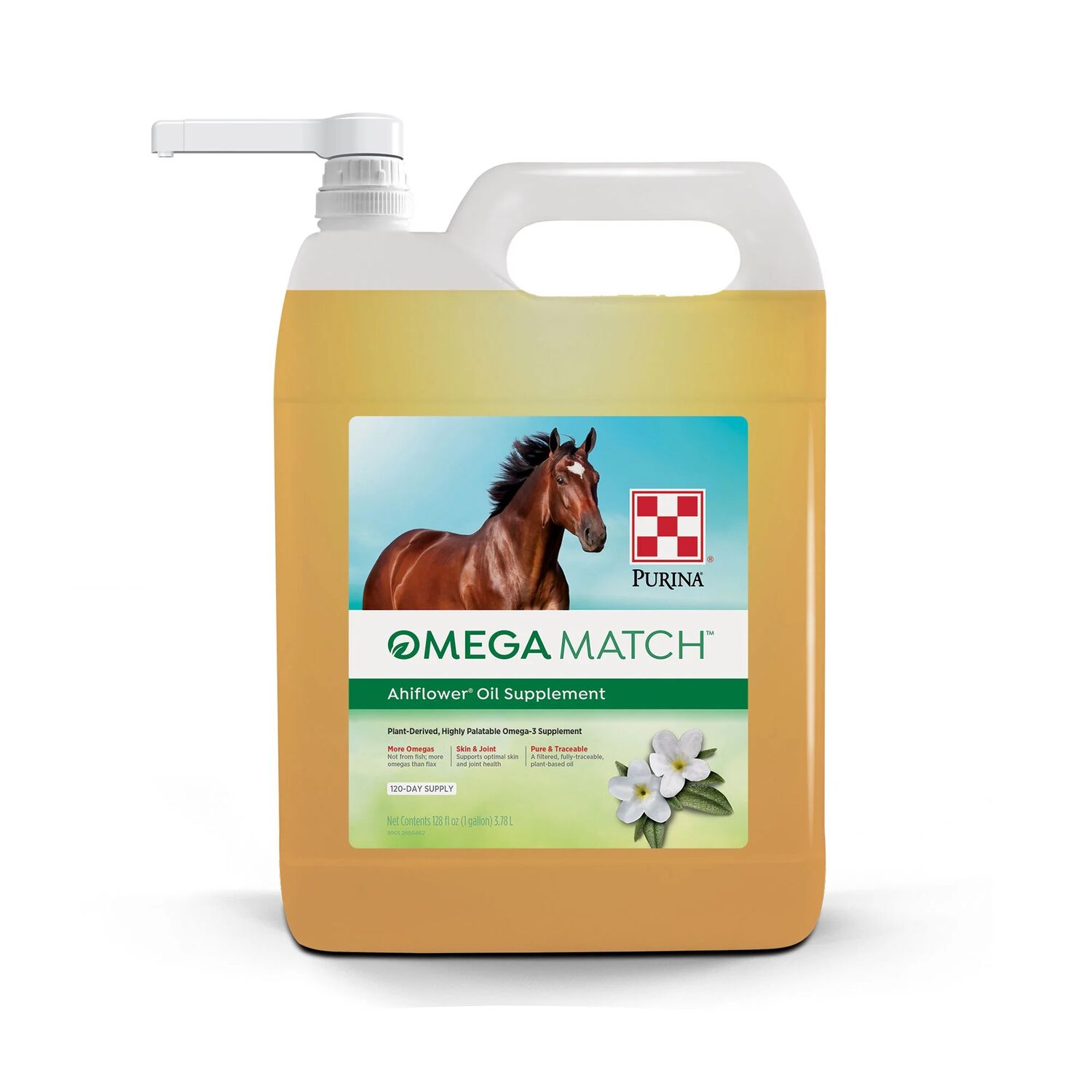 Purina Omega Match Ahiflower Oil Supplement, 1-Gal