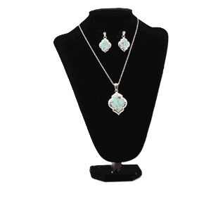 M & F Western Blazin Roxx Turquoise Triangular Pendent Jewelry Set