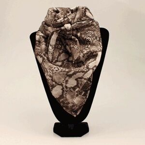 M & F Western Snake Skin Print Wild Rag, 33-In
