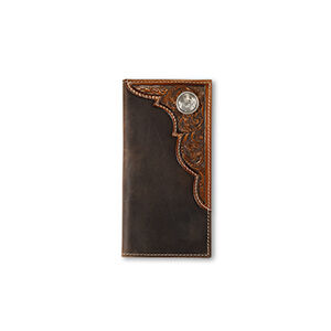 M & F Western Men's Ariat Floral Embossed Rodeo Wallet